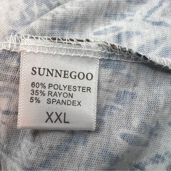 Unbranded Xxl Tribal Print Notched V-Neck Top w/Long Puff Sleeve & Shirr… - Picture 9 of 10